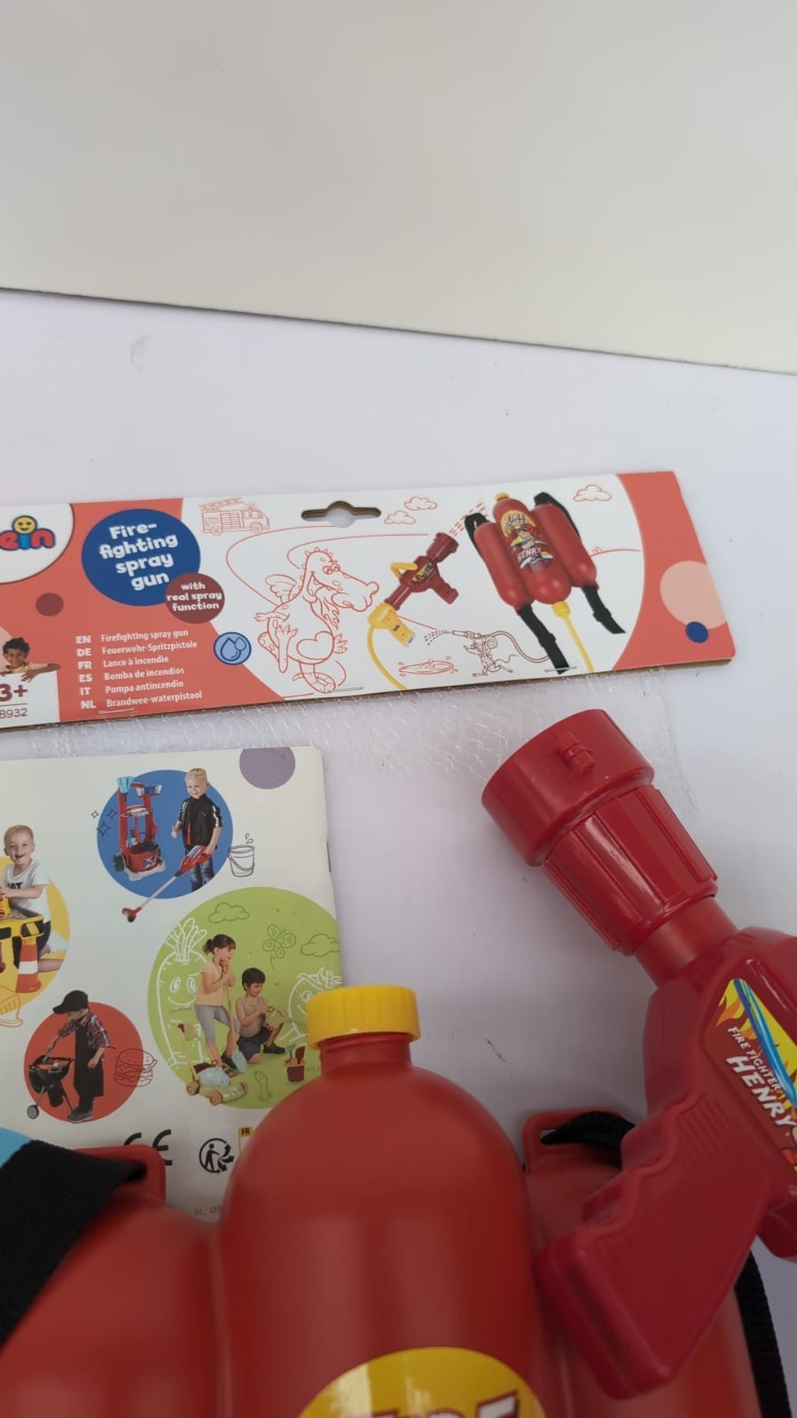 Theo Klein Firefighter Henry Water Spray I With Water Spray Function(Used)