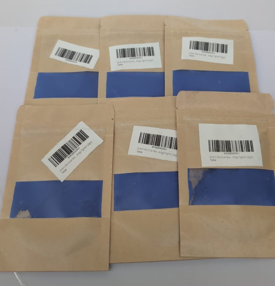 Moroccan Nila Blue Powder, Natural Indigo Pigment (20g) (6 PACK)
