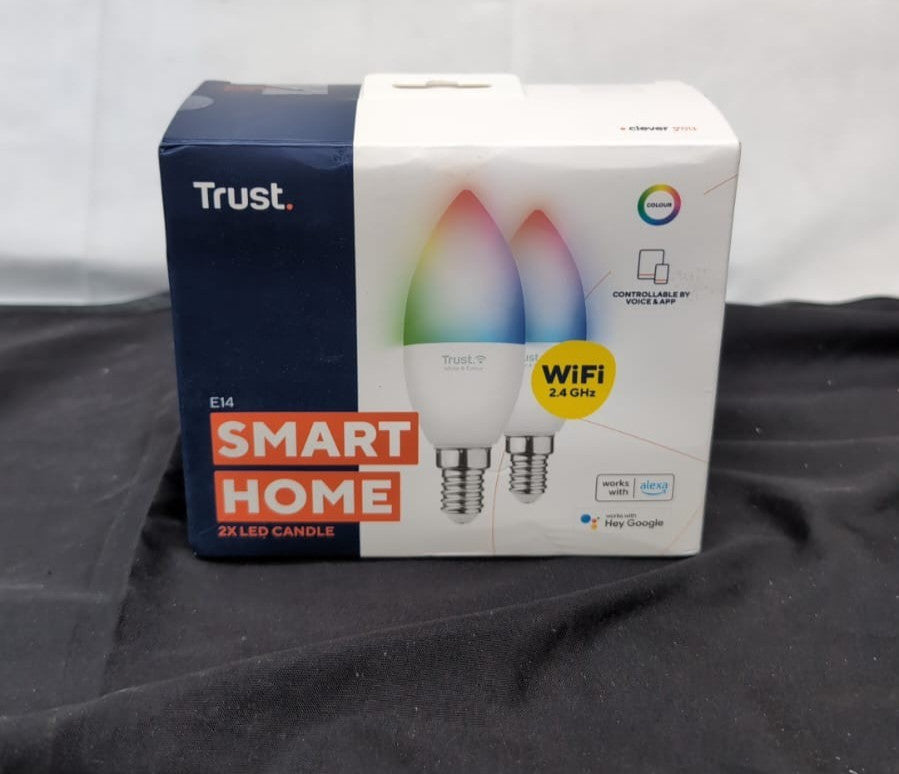 Trust WiFi E14 Smart Bulb, Colour Changing Candle Bulb, 2Pack(BOX DAMAGED)
