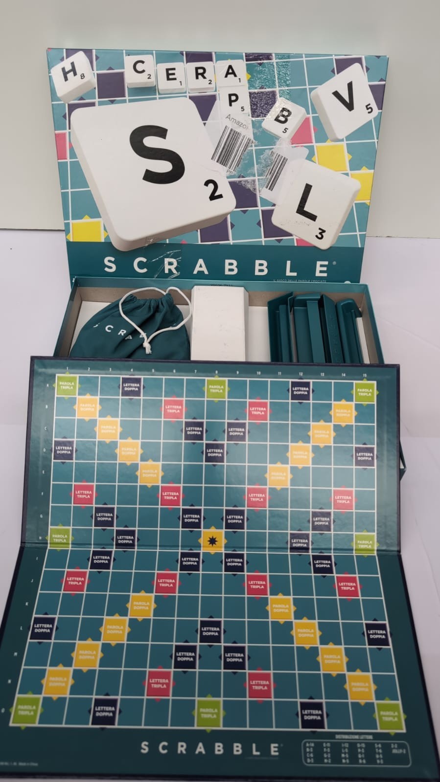 Mattel Games Scrabble Original Crosswords Board game ITALIAN VER( Box Damaged)