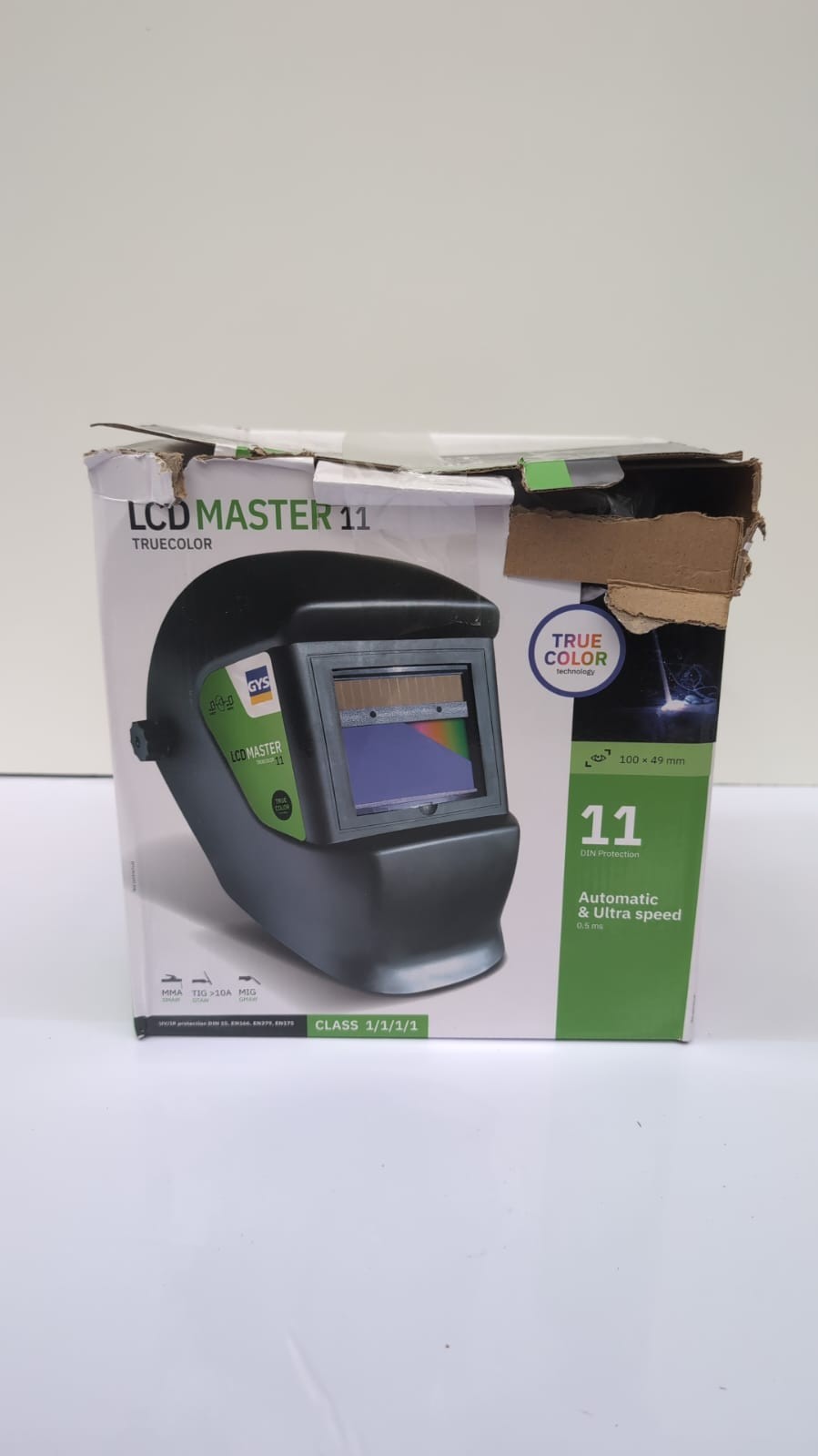 GYS Master 11 True Colour Welding Helmet – Auto Darkening (Box Damaged)