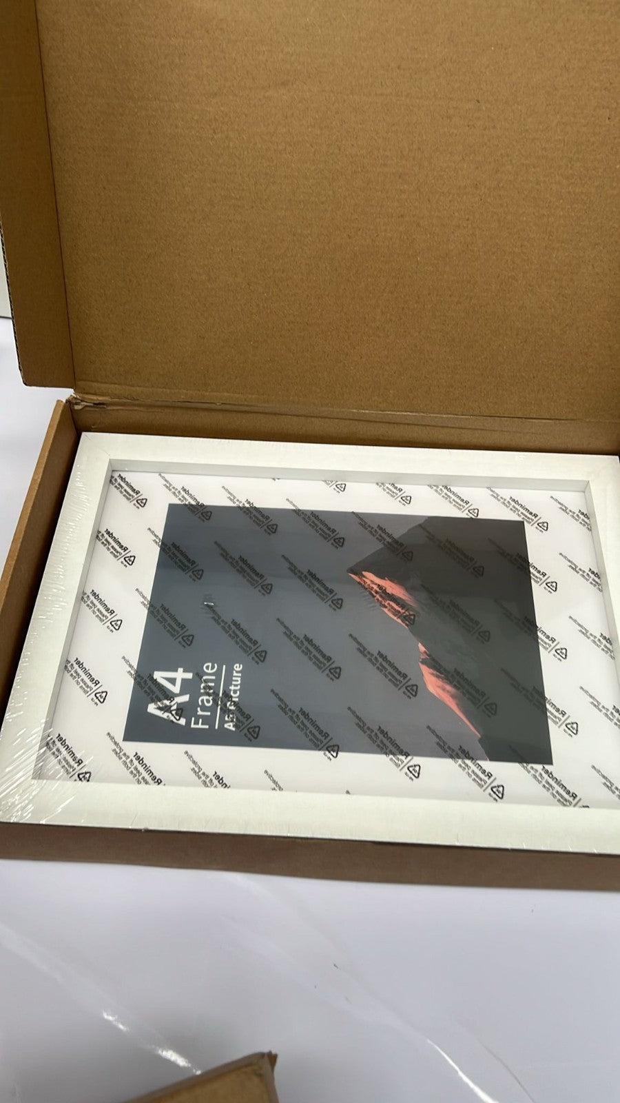 A4 Frame Pack of 2,A4 Photo Frame with Mount,White A4 Frame,Wooden Picture Frame