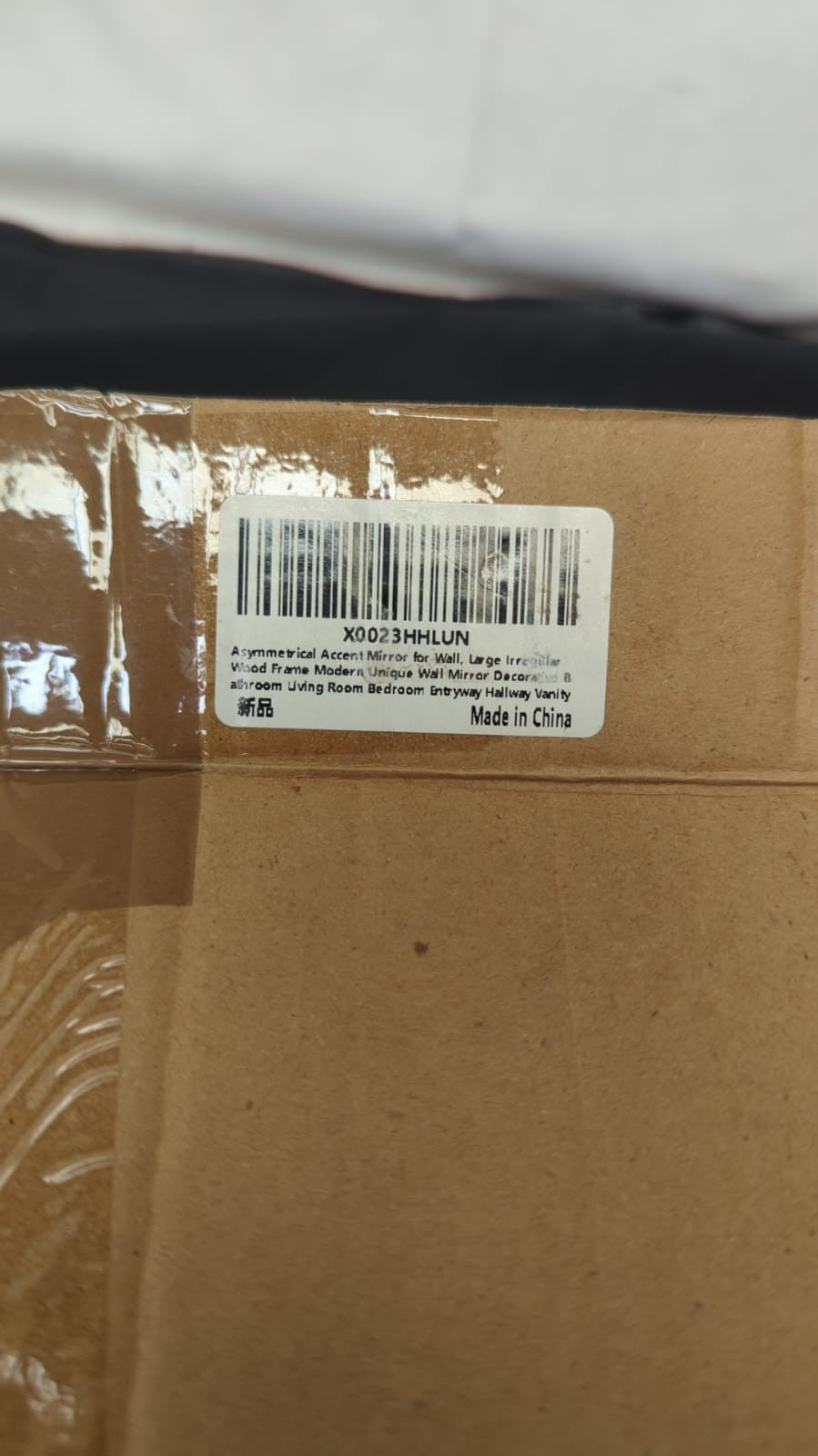 Asymmetrical Accent Mirror for Wall Irregular Wood Frame ,BLUE(Box damaged)