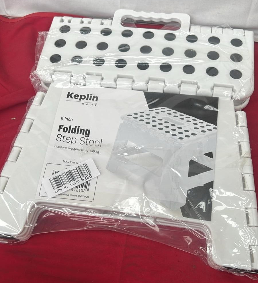 KEPLIN Folding Step Stool | Non-Slip Foldable Footstool
