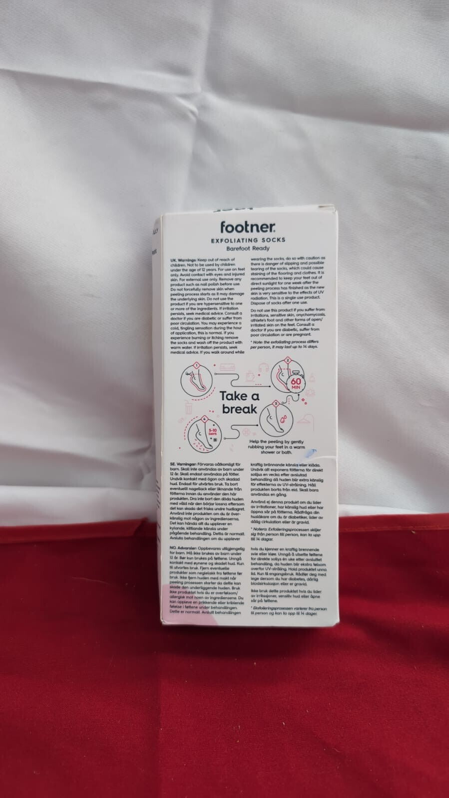 Footner Exfoliating Foot Mask Socks -Peel Mask for Hard Skin (packaging damaged)