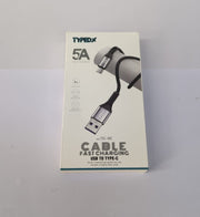 TYPEDX USB to Type-C Cable – Durable 2M Fast Charging Cord, High-Speed Data Sync