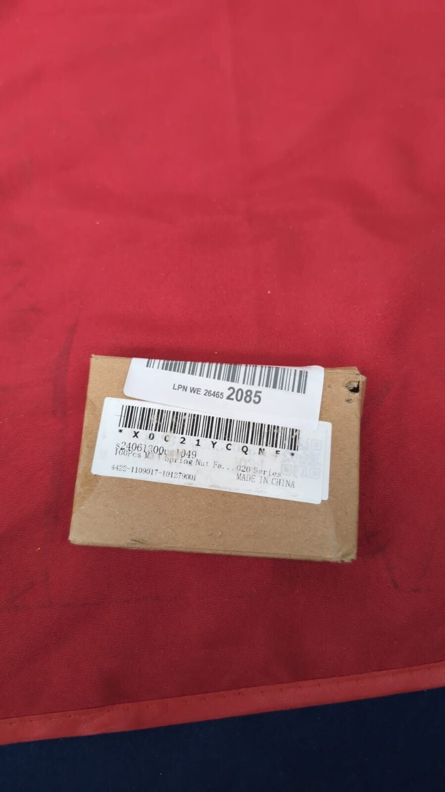 100Pcs M3 T Spring Nut Fastener Carbon Steel Nickel Plated Half (box damaged)