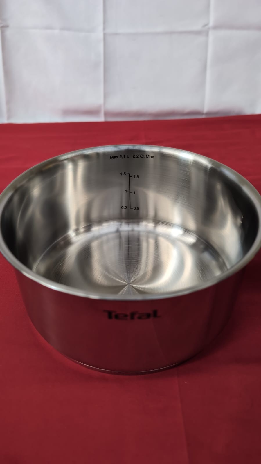 Tefal 19cm Stainless Steel Saucepan with Glass Lid, Durable(no packaging )
