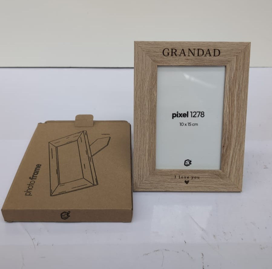 Grandad I Love You Gift, Wooden Photo Frame, Father’s Day Gift -10X15cm
