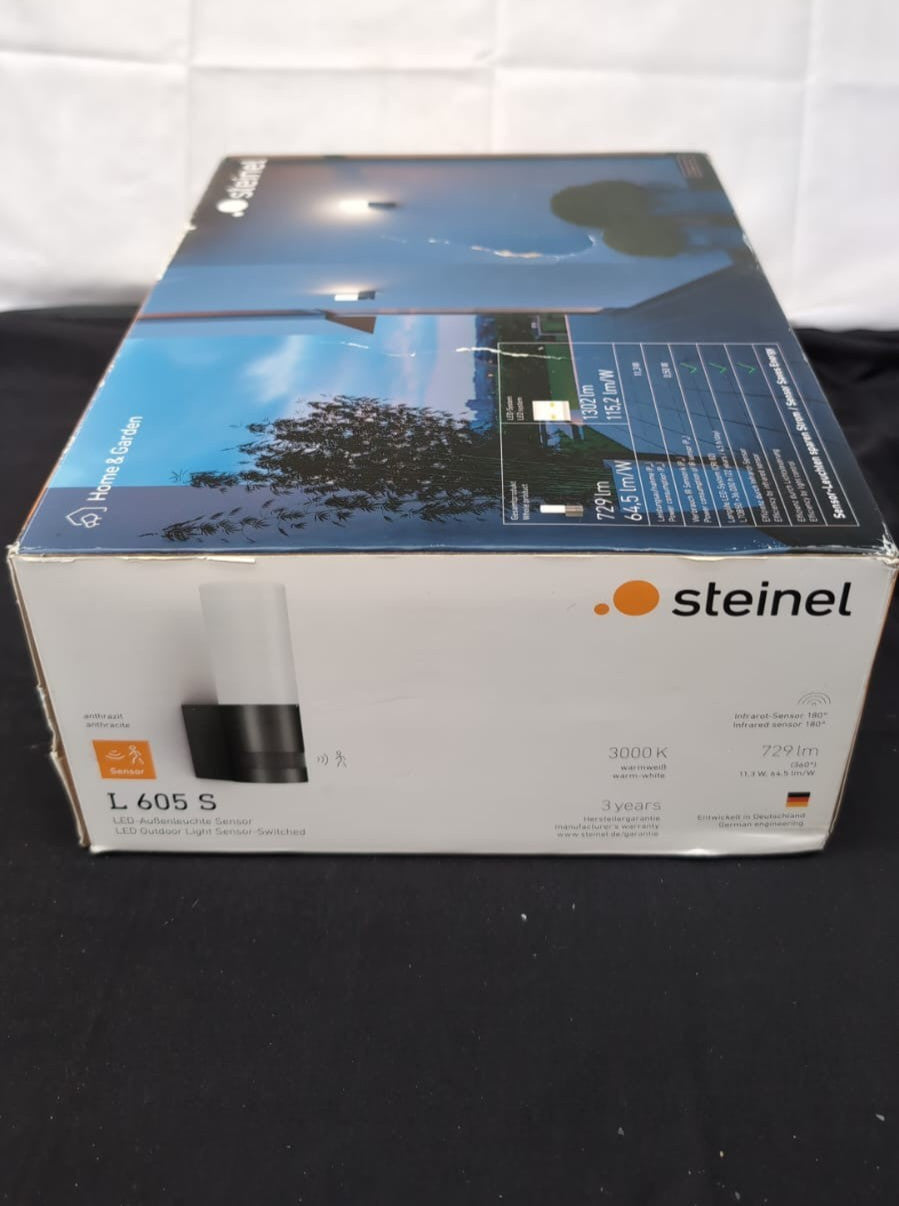 Steinel LED Outdoor Light L 605 S, 180° Motion Detector(BOX DAMAGED)