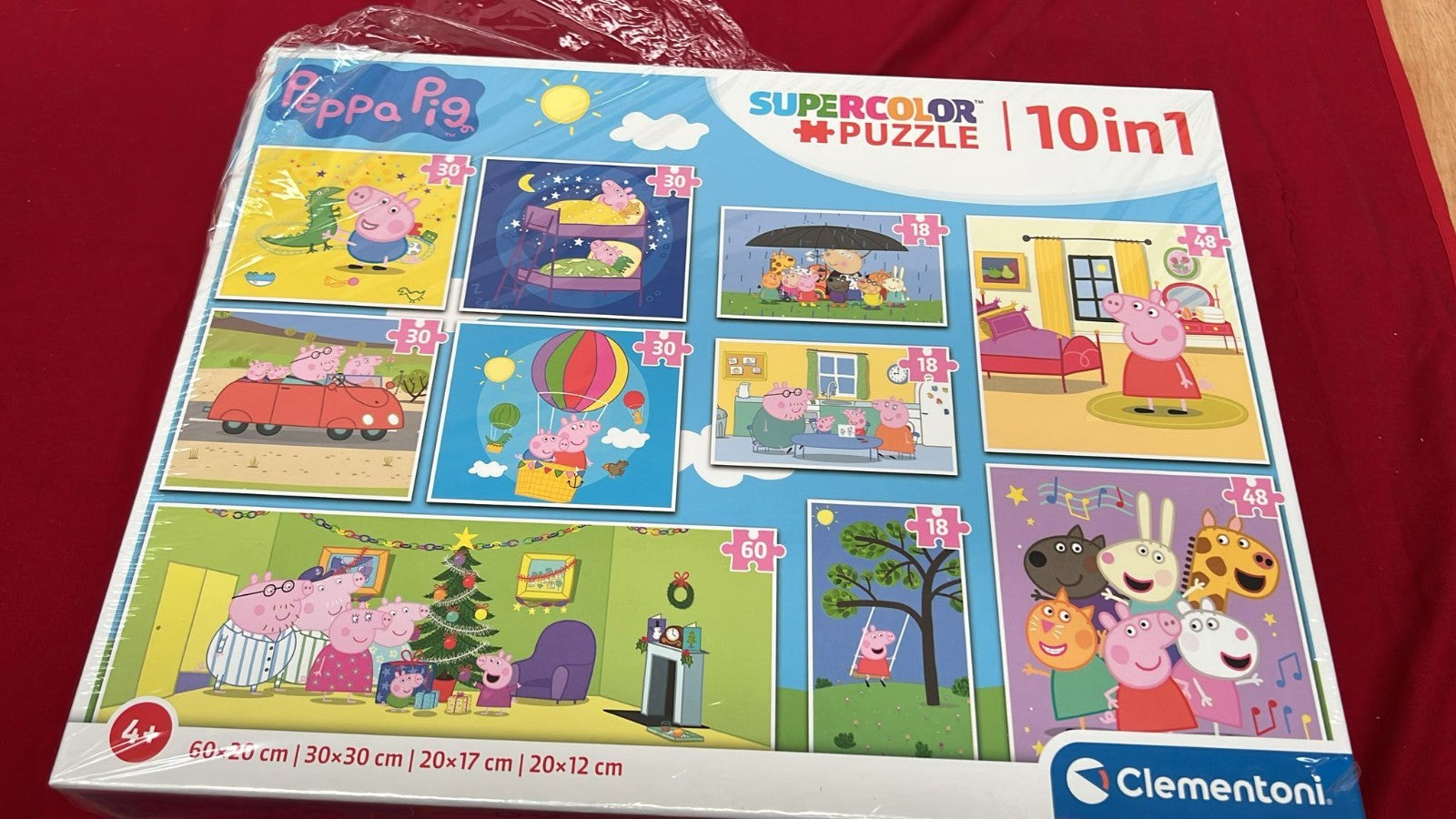 Clementoni  Supercolor Puzzle 10 In 1 Peppa Pig (BOX DAMAGED ON CORNER)