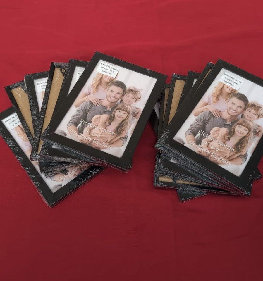 6x4 Picture Frames (Black, 12Pack), Modern Style Wood Composite Frames Table
