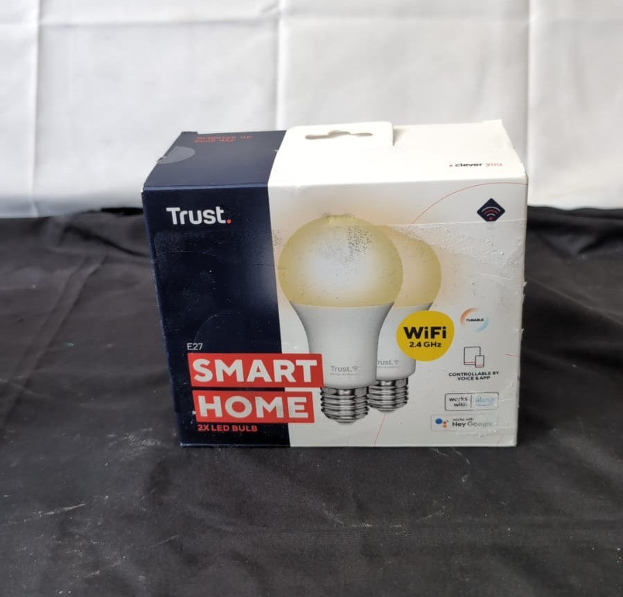 Trust WiFi  Smart Bulb, Dimmable , Works with Alexa  E27,2pack(BOXDAMAGED)