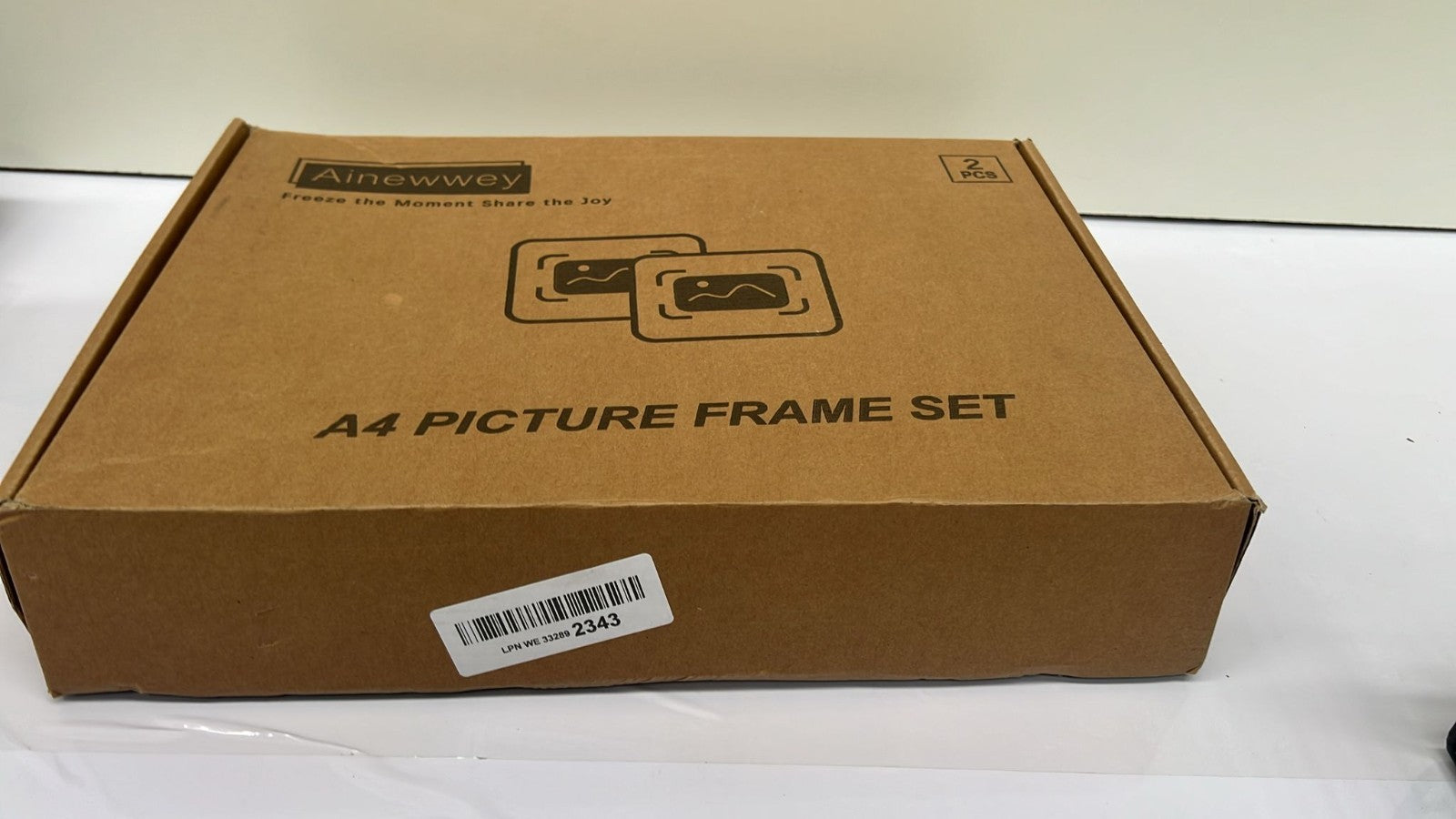 A4 Frame Pack of 2,A4 Photo Frame with Mount,White A4 Frame,Wooden Picture Frame
