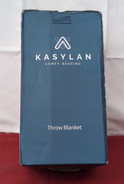 KASYLAN Diamond Knitted Throw Blanket Textured Solid Soft (packaging damaged)