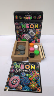 Hinkler Paint Your Own Neon Stones Rock Painting Kit (PACKAGING DAMAGED)