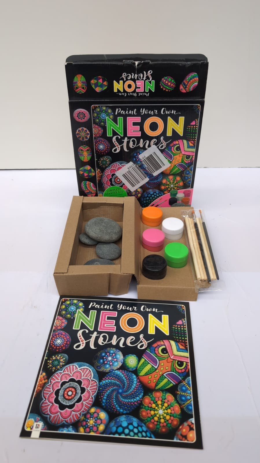 Hinkler Paint Your Own Neon Stones Rock Painting Kit (PACKAGING DAMAGED)