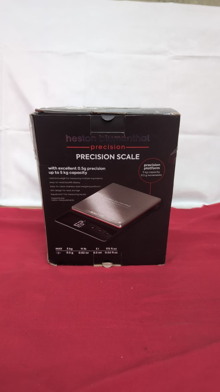 Heston Blumenthal Precision by Salter Digital Kitchen Scales 0.5 g,BLACK(USED)