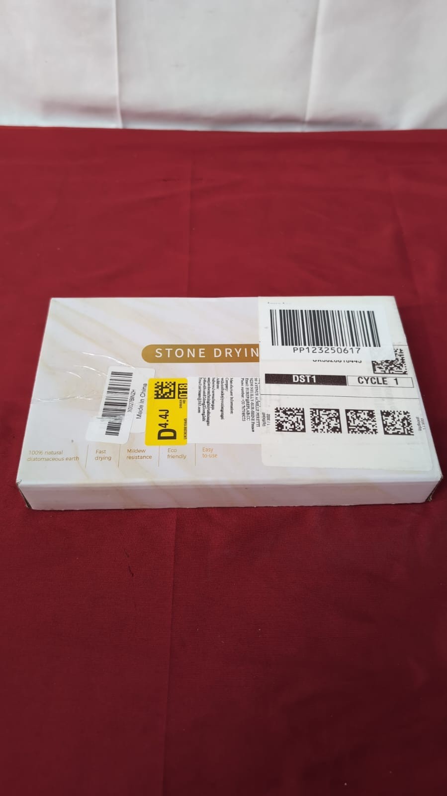 Stone Drying Mat for Bathroom | Ultra-Absorbent Diatomite Sink Mat ,light Gray