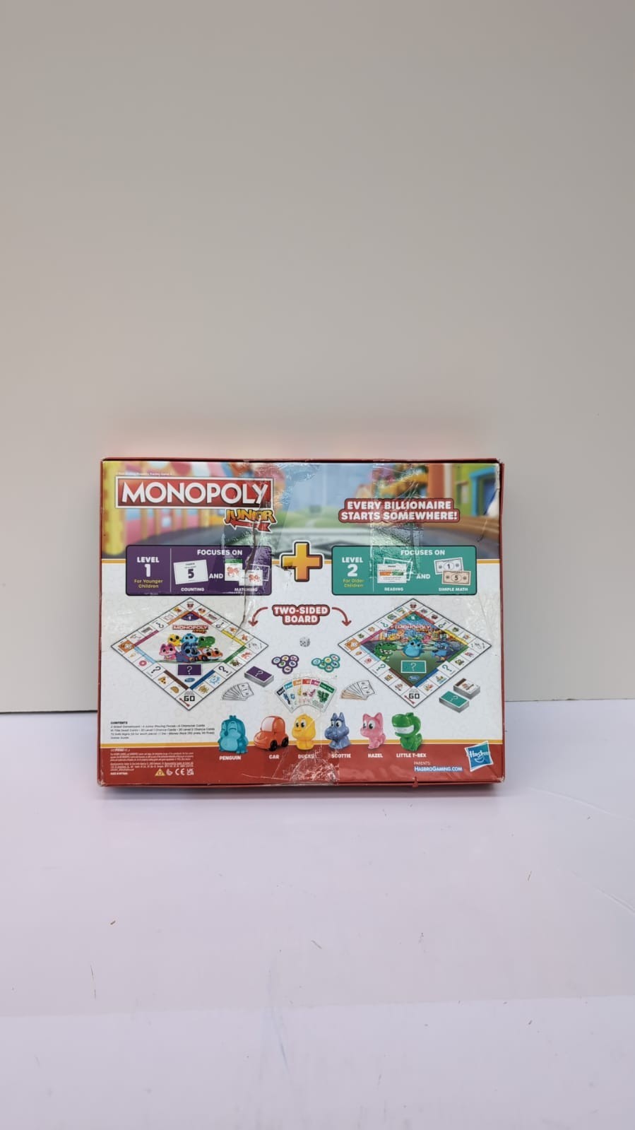 Hasbro Gaming Monopoly Junior, Family Board Game for 4+ (box damaged)
