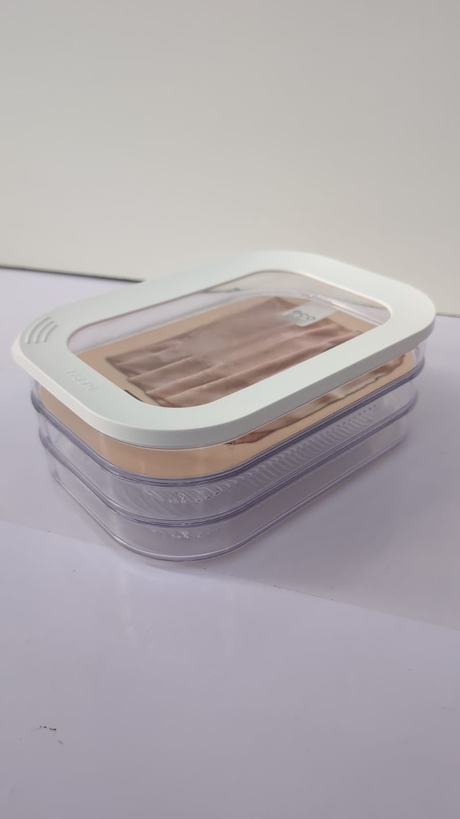 Mepal  Storage Container Deli Meat  3Layers Fridge Box w/ Lid( lid scuffed)