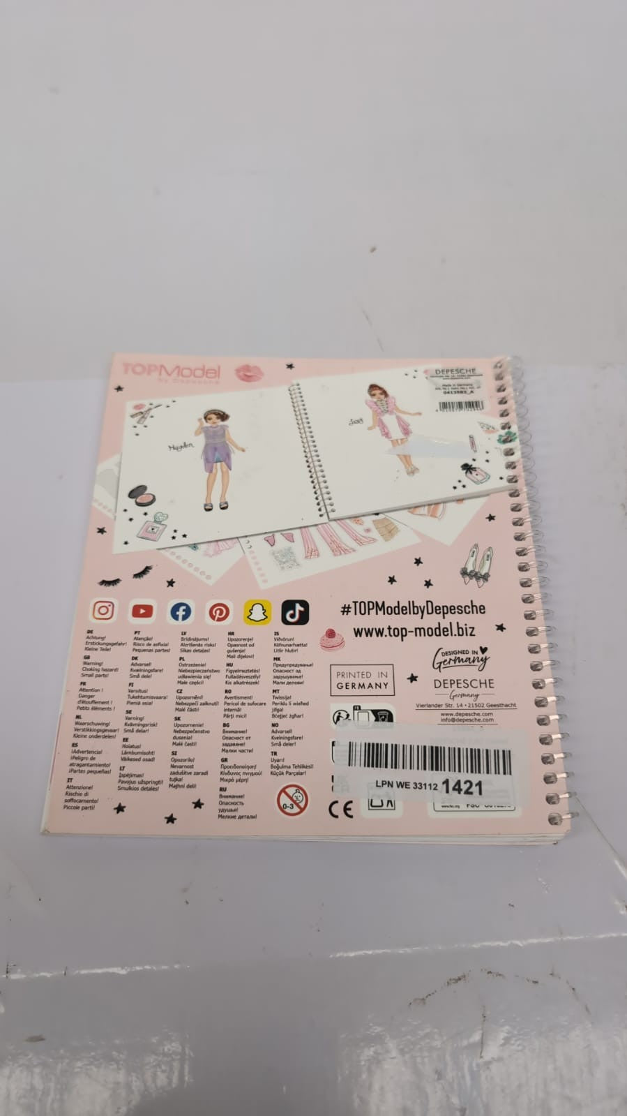 Depesche TOPModel Create Your Glam Look Colouring Book Set