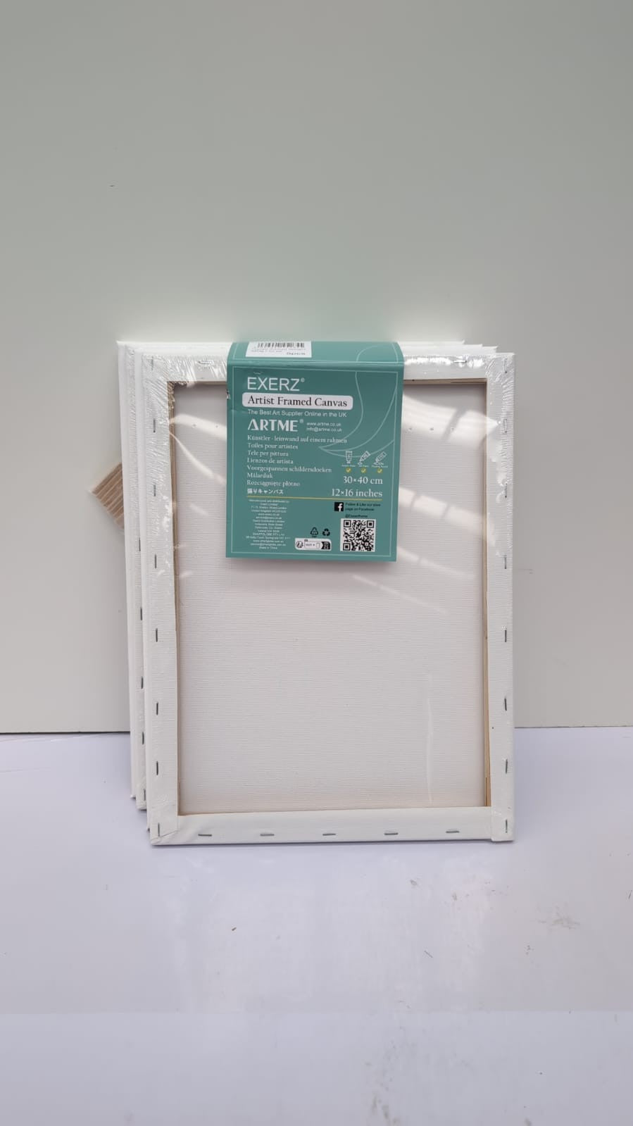 Exerz 30x40cm Pre-Stretched Canvas (4pack)