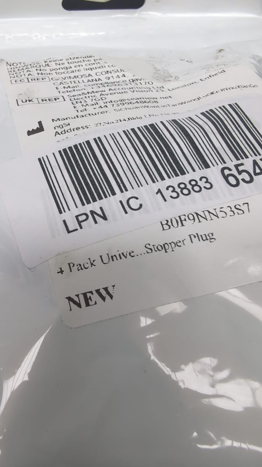 4 Pack Universal Silicone Sink Bath Plug with Handle for Kitchen and Bathroom