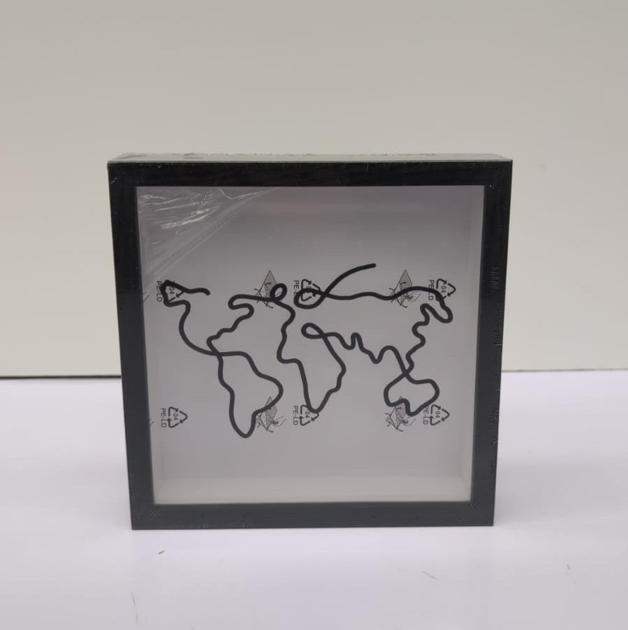 Adventure Archive Box, 8 Inch Travel Memory Box with World Map Design, 20x20cm