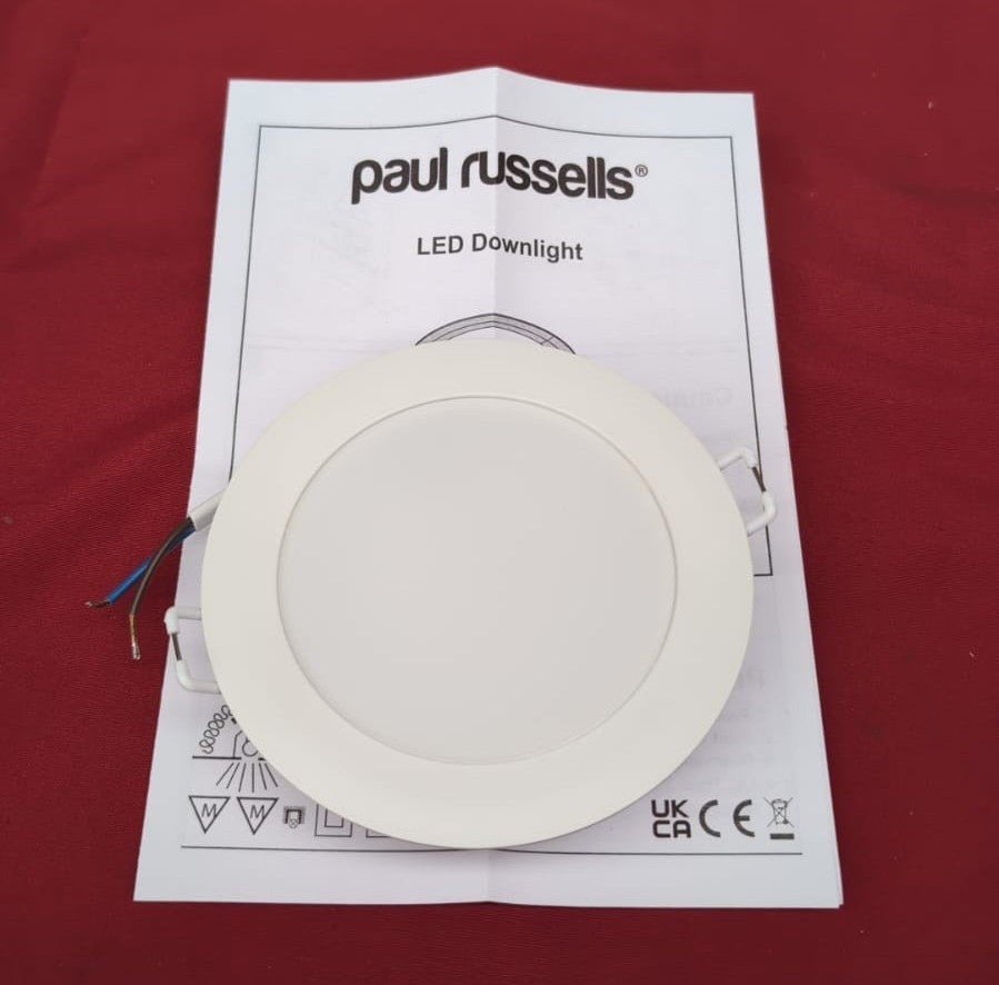 paul russells LED Ceiling Downlights, 8W Slim Recessed Bathroom Downlight