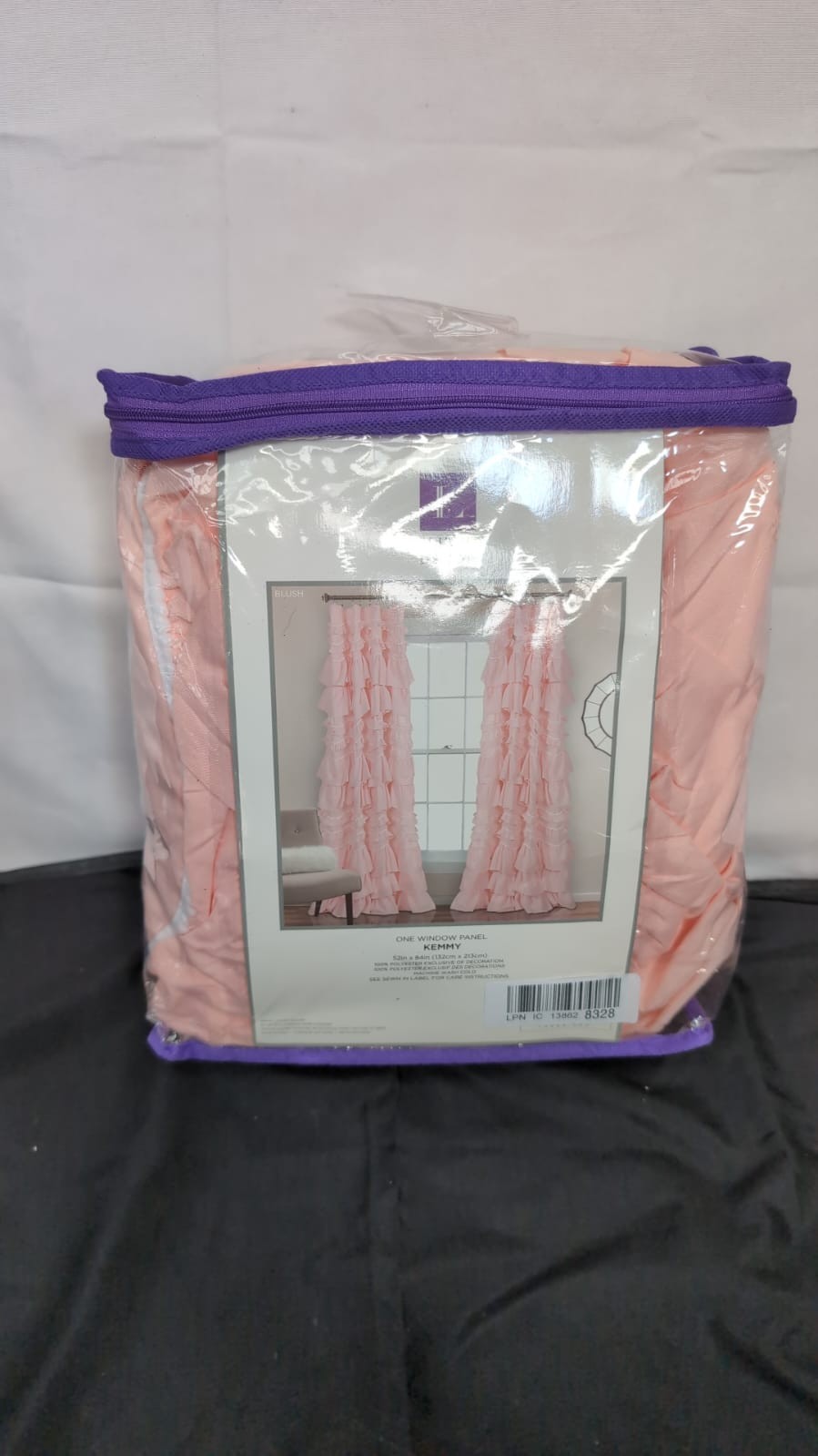 Lush Decor Kemmy Curtain | Ruffled Style Window Panel (Packaging Damaged)