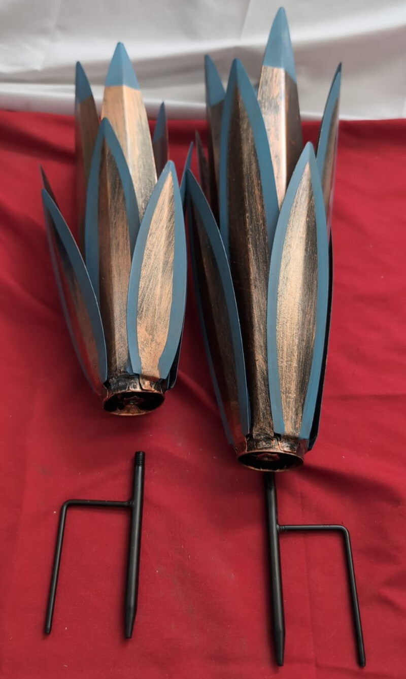 Jesokiibo Tequila Rustic Sculpture DIY Metal Agave Plant Home 2PCS (box damaged)