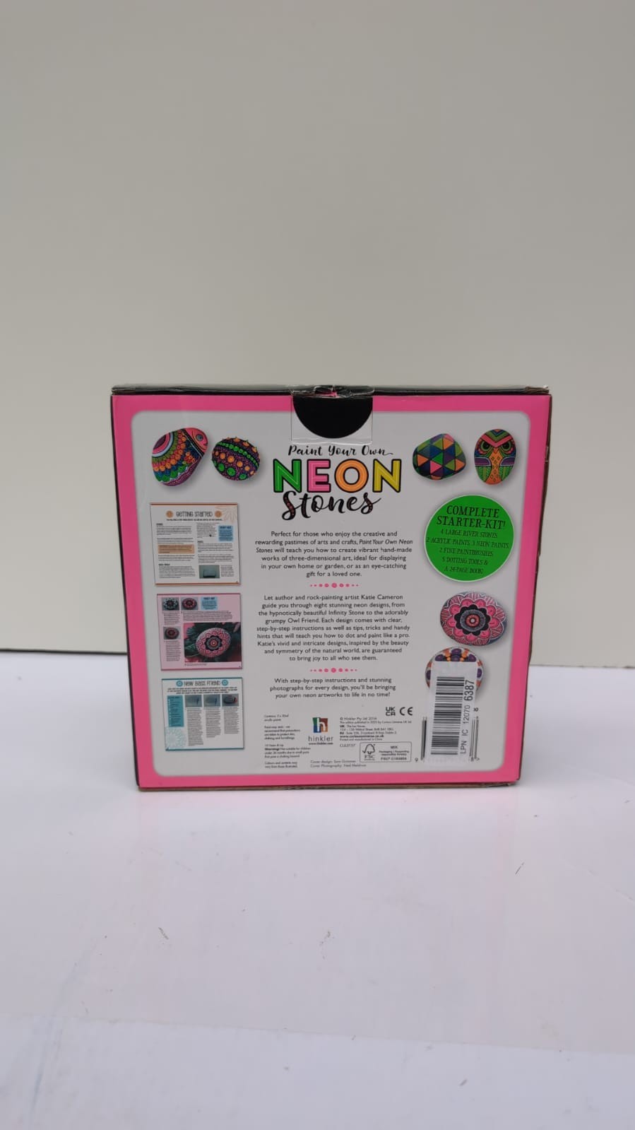 Hinkler Paint Your Own Neon Stones Rock Painting Kit (PACKAGING DAMAGED)