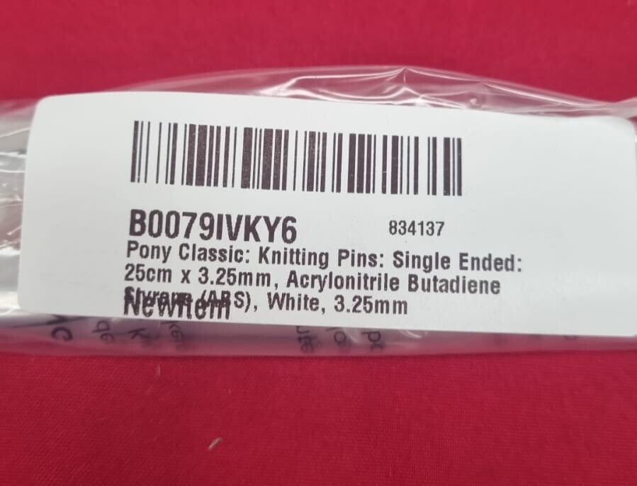 Pony Classic: Knitting Pins: Single Ended: 25cm x 3.25mm