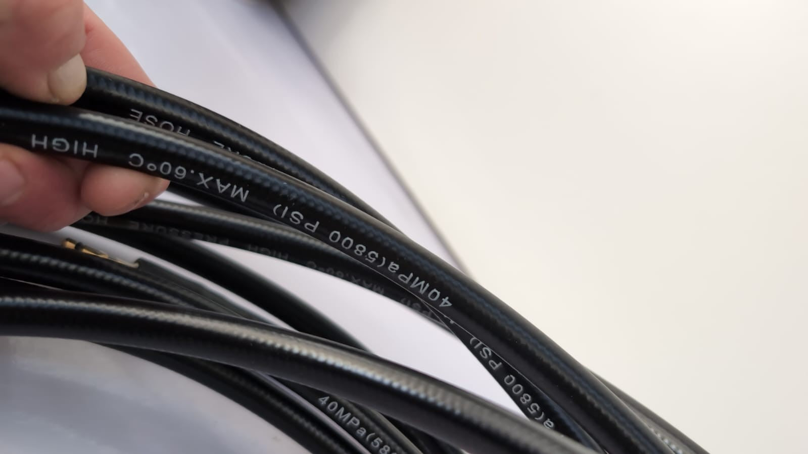 40MPa/5800PSI Auto Washer Hose High Pressure Water Cleaning Rubber Pipe (USED)