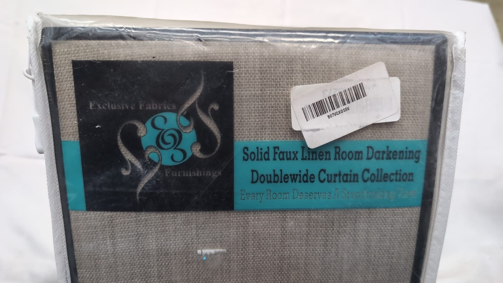 Price Drapes Faux Linen Room Darkening Curtains(1 Panel), 100W X 96L