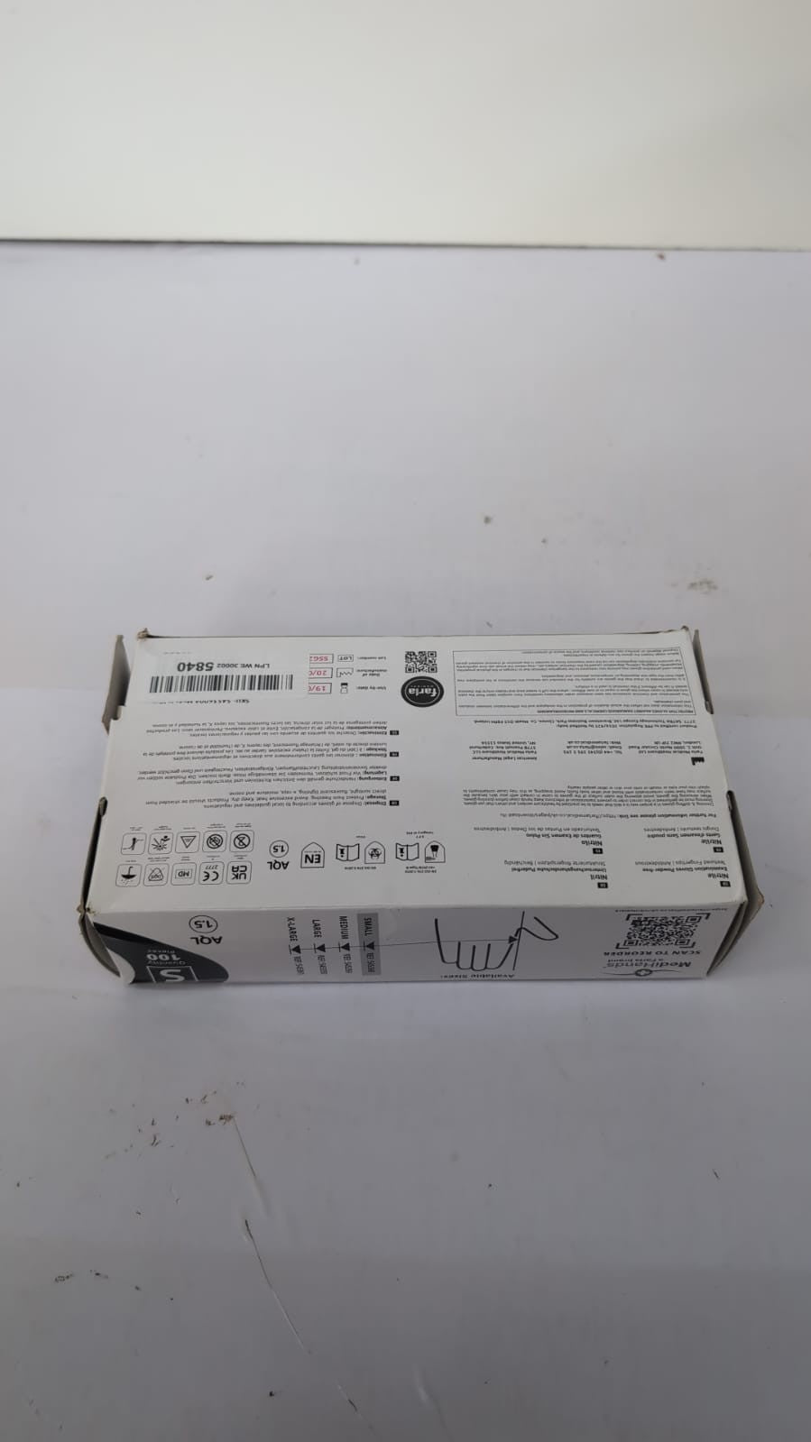 MediHands Disposable Small Nitrile Gloves -Powder Free ,Box of 100, Black