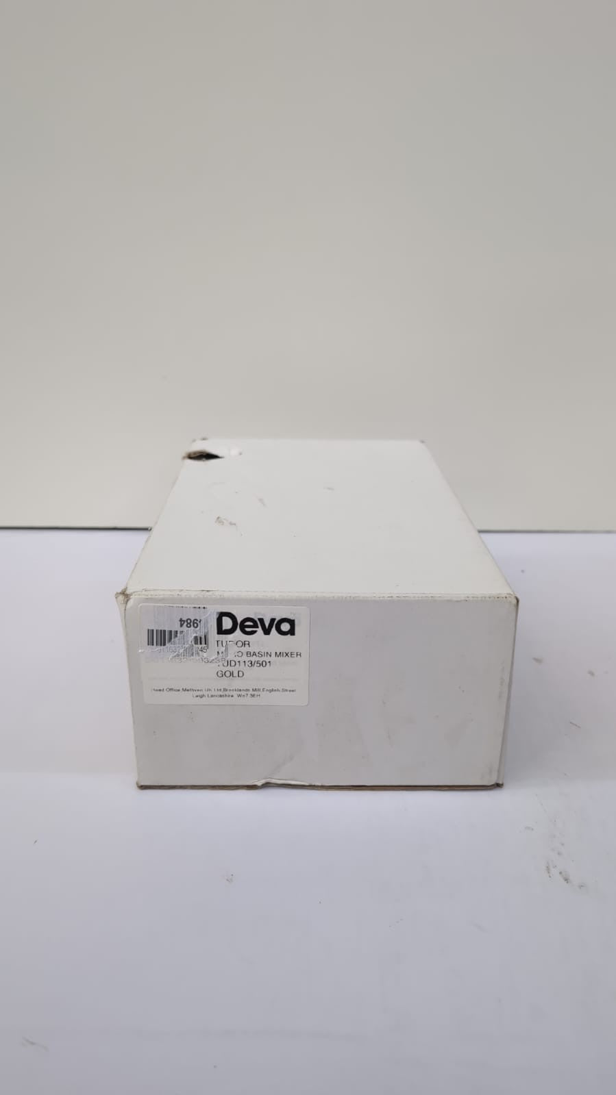 Deva Tudor Bathroom Basin Mixer Tap in Gold  Dual Cross Handle( box opened)