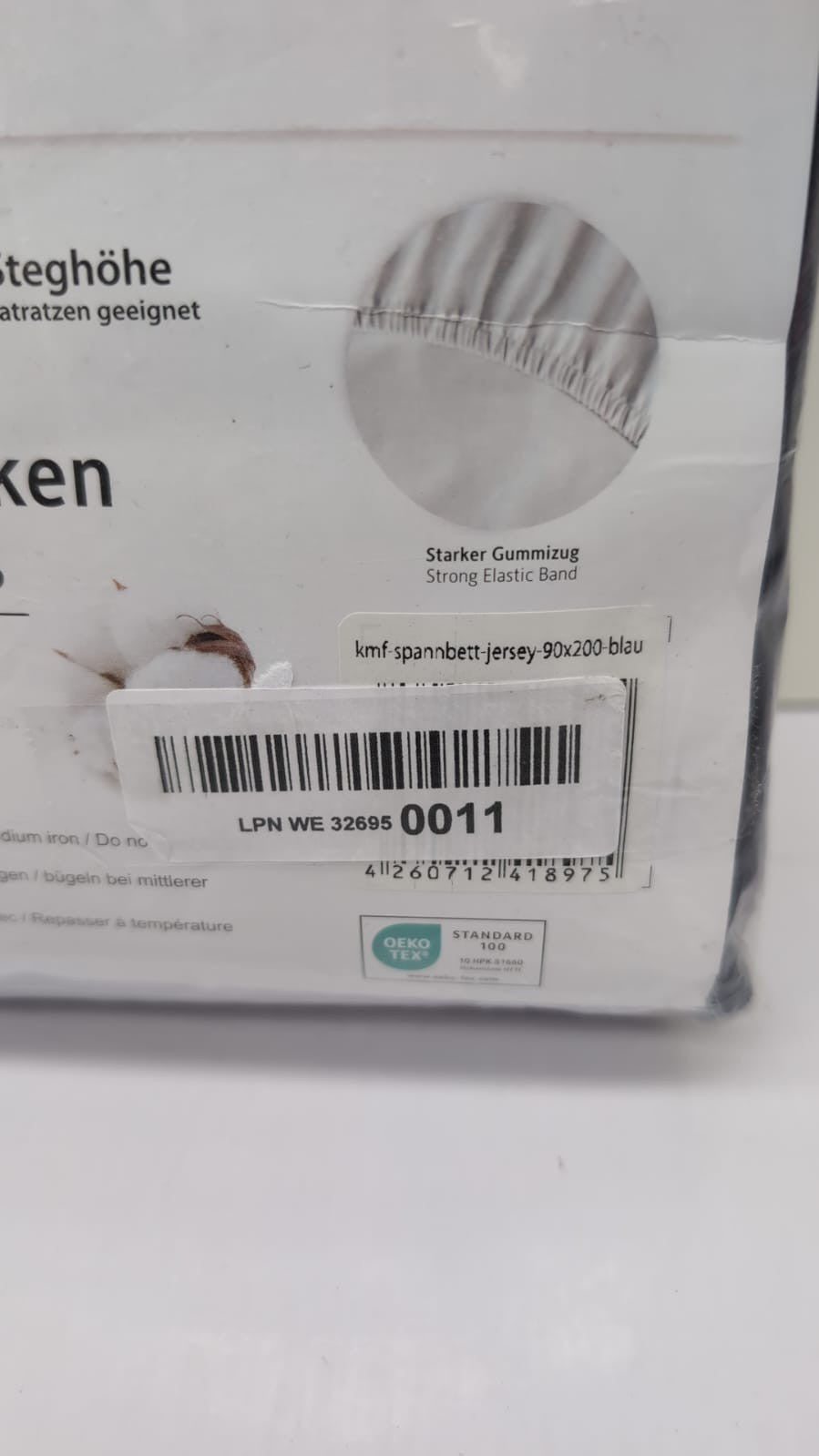 Komfortec Single Fitted Sheet 100% Cotton (Packaging Damaged)