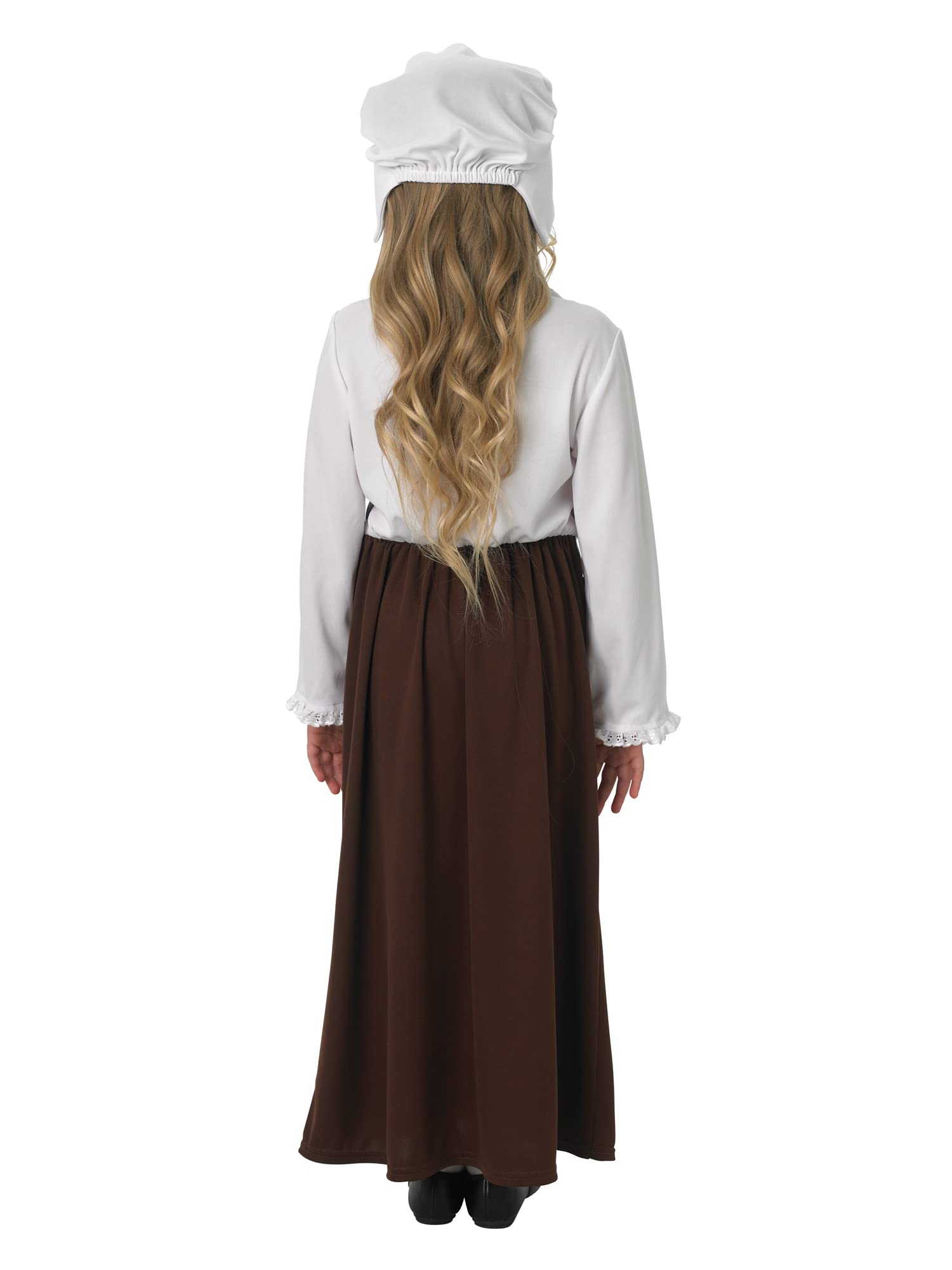 Rubies Official Tudor Girl Costume Girls Medium,Grey, White, Brown Halloween