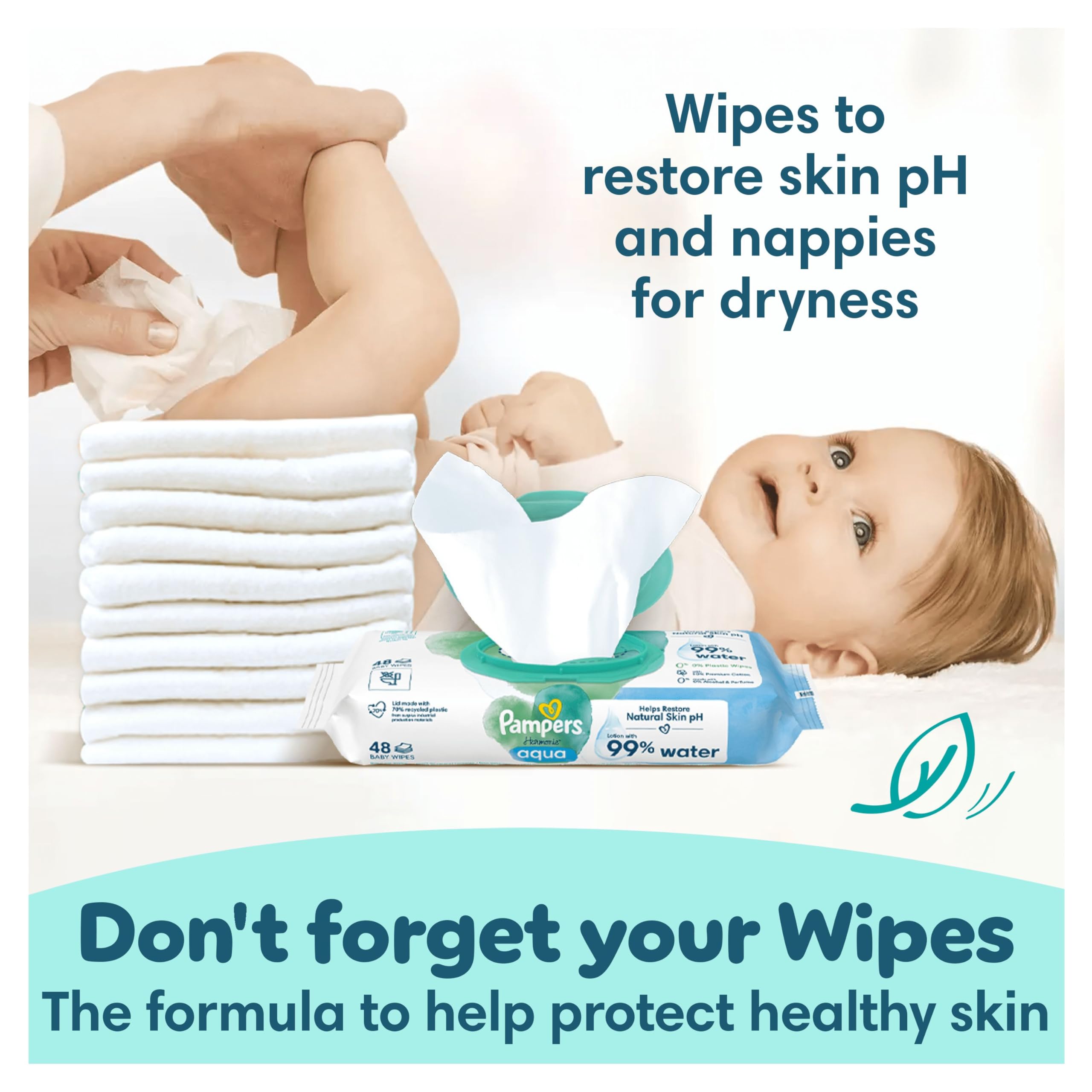 Pampers Premium Protection New Baby Size 2, 31 Nappies, 4kg-8kg, Carry Pack, Double Protection for skin and against leaks