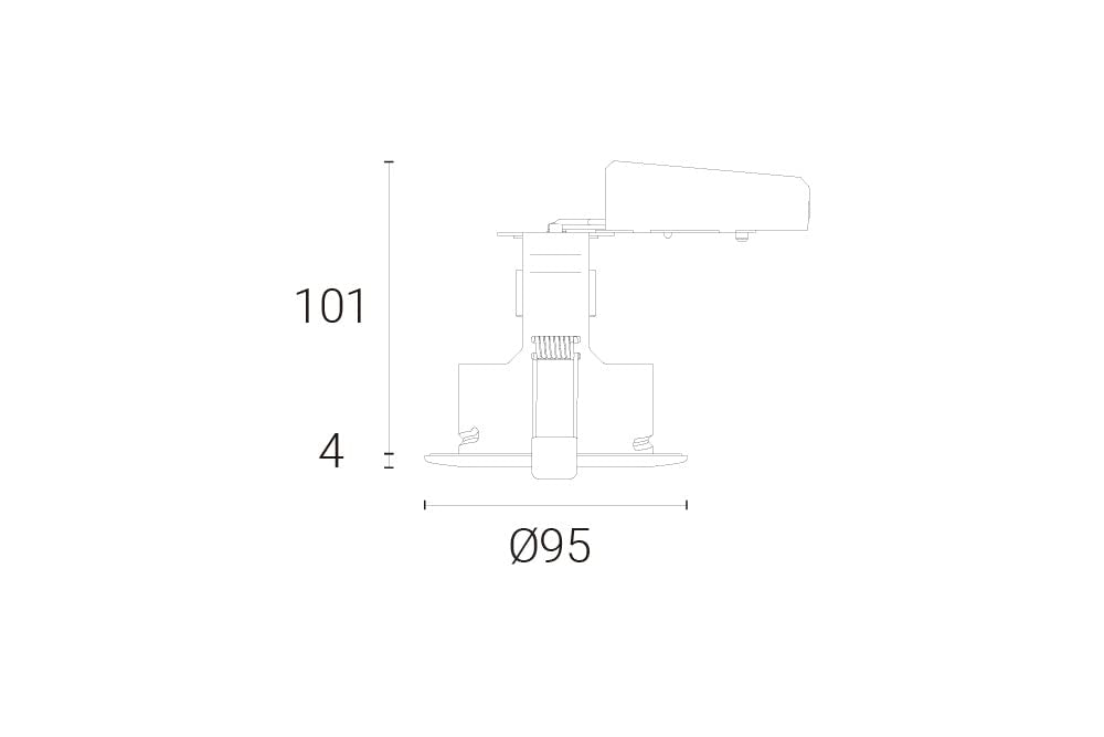 4lite Fire-Rated Indoor Downlight (Chrome) Adjustable GU10 LED Spotlight IP20 Rating - 4L1/2206-4yr Guarantee