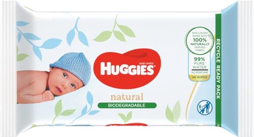 Huggies Pure, Baby Wipes, 12 Packs (672 Wipes Total) - Natural Wet Wipes for Sensitive Skin - 99 Percent Pure Water - Fragrance Free to Clean and Protect