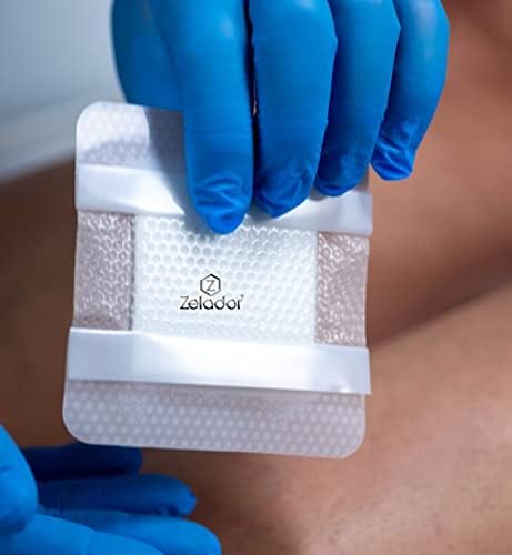 Moderex Thin Silicone Lite Foam Dressing with Border for Light to Moderate exuding Wounds for Sensitive Skin Painless Removal High Absorbency Bed Pressure Sore Leg and Diabetic Ulcer