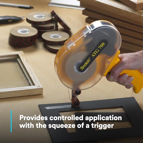 Scotch ATG Adhesive Transfer Tape Gun ATG700, Applicator, Model 19600, Yellow