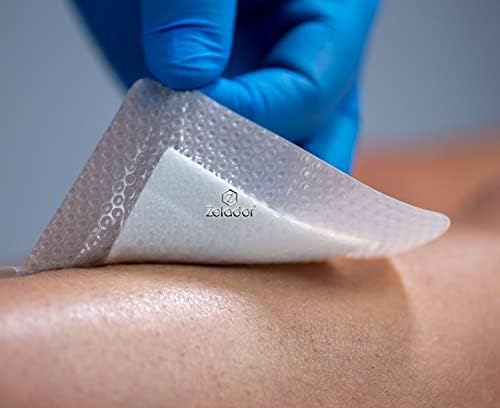 Moderex Thin Silicone Lite Foam Dressing with Border for Light to Moderate exuding Wounds for Sensitive Skin Painless Removal High Absorbency Bed Pressure Sore Leg and Diabetic Ulcer