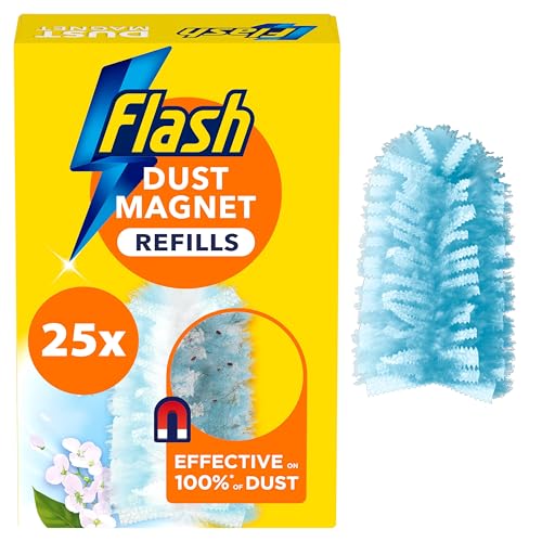 Flash Duster Dust Magnet Refills, Fluffy Dusters Refills, Trap & Lock Away Dust, Dirt, Hair & Allergens In No Time, Dust Magnet