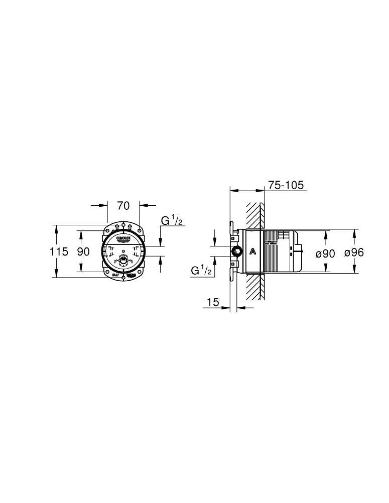 Grohe Rainshower Smartbox, Concealed Body
