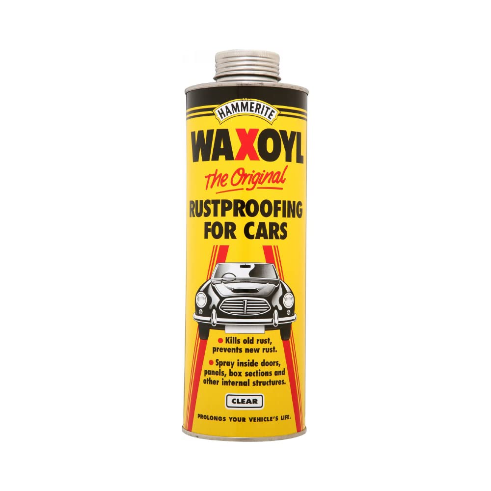 Waxoyl Car Underseal Protection. Original Rustproofing Cars Inhibitor Converter Classic Car Care. Waxoyl Clear 1Ltr Schutz Can