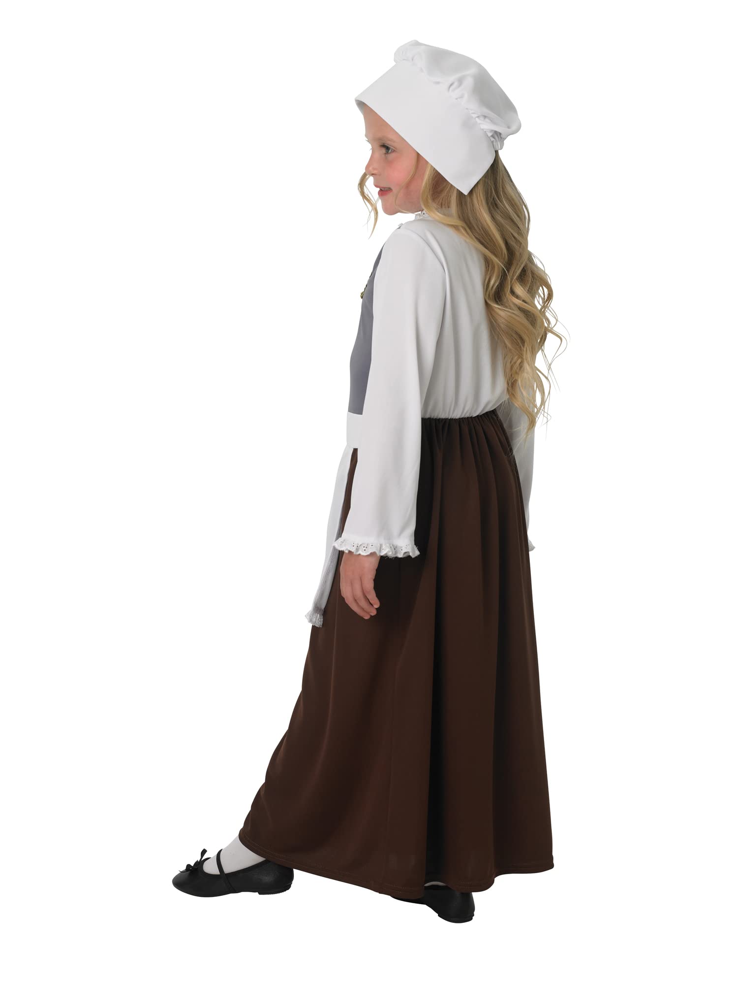 Rubies Official Tudor Girl Costume Girls Medium,Grey, White, Brown Halloween